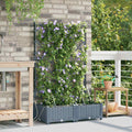Vidaxl tuin bloempot 2 pcs licht grijs staal