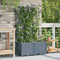 Vidaxl plantenbak 2 st lichtgrijs 80 x 40 x 142 cm pp