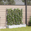 Vidaxl tuin bloempot 3 pcs wit 120 x 40 x 125,5 cm staal