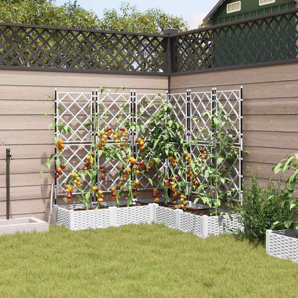 Vidaxl plantenbak 5 st wit 120 x 120 x 125,5 cm pp