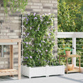 Vidaxl tuin bloempot 2 pcs wit staal