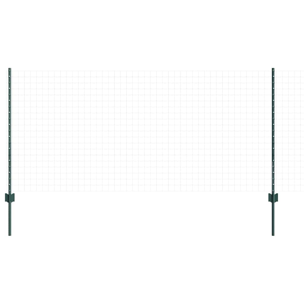 Vidaxl afrasteringspaal 5 pcs groen 140 cm staal