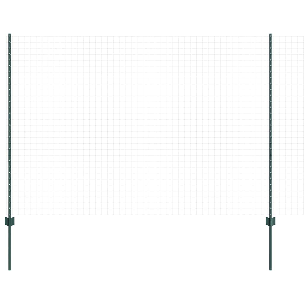 Vidaxl afrasteringspaal 5 pcs groen 160 cm staal