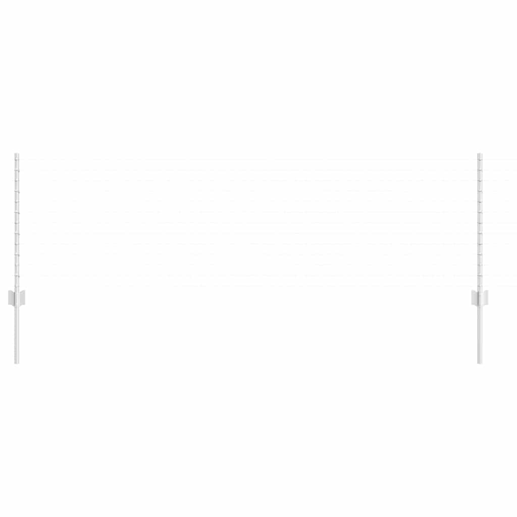 Vidaxl afrasteringspaal 5 pcs zilver 60 cm staal