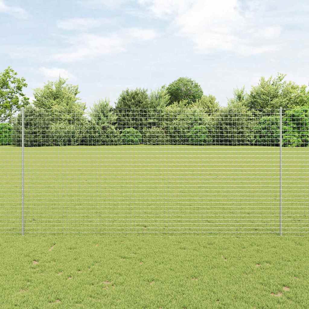 Vidaxl afrasteringspaal 11 pcs zilver 160 cm staal