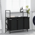 Vidaxl wasmand 3 vakken met planken grijs sonoma eiken