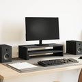 Vidaxl monitorstandaard zwart eiken 54x22x15 cm bewerkt hout