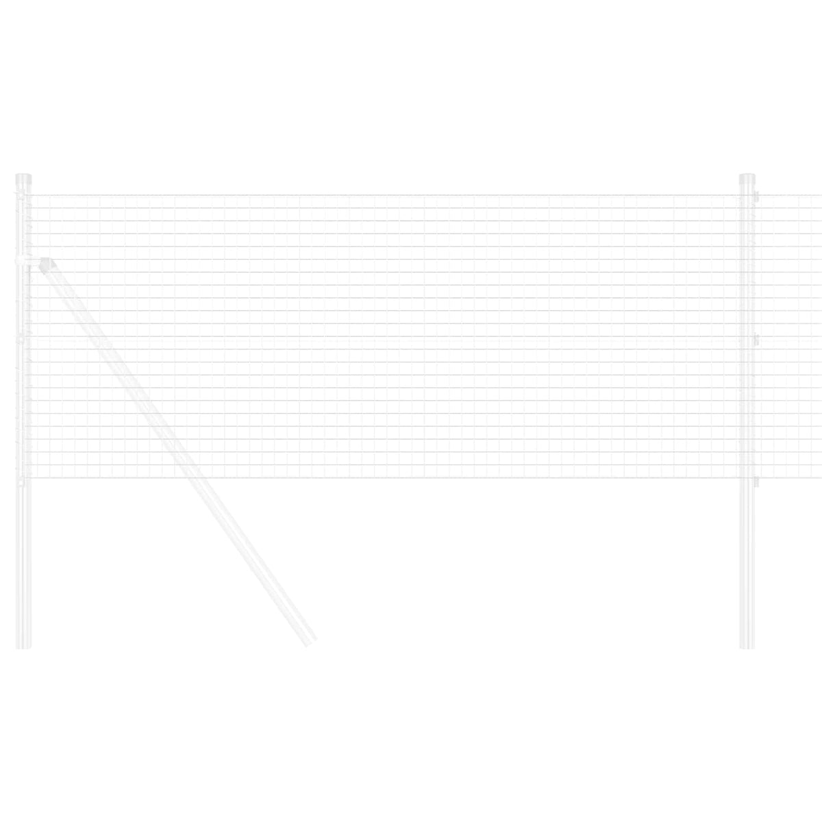 Vidaxl gelast gaashek 2500 x 40 cm zilver