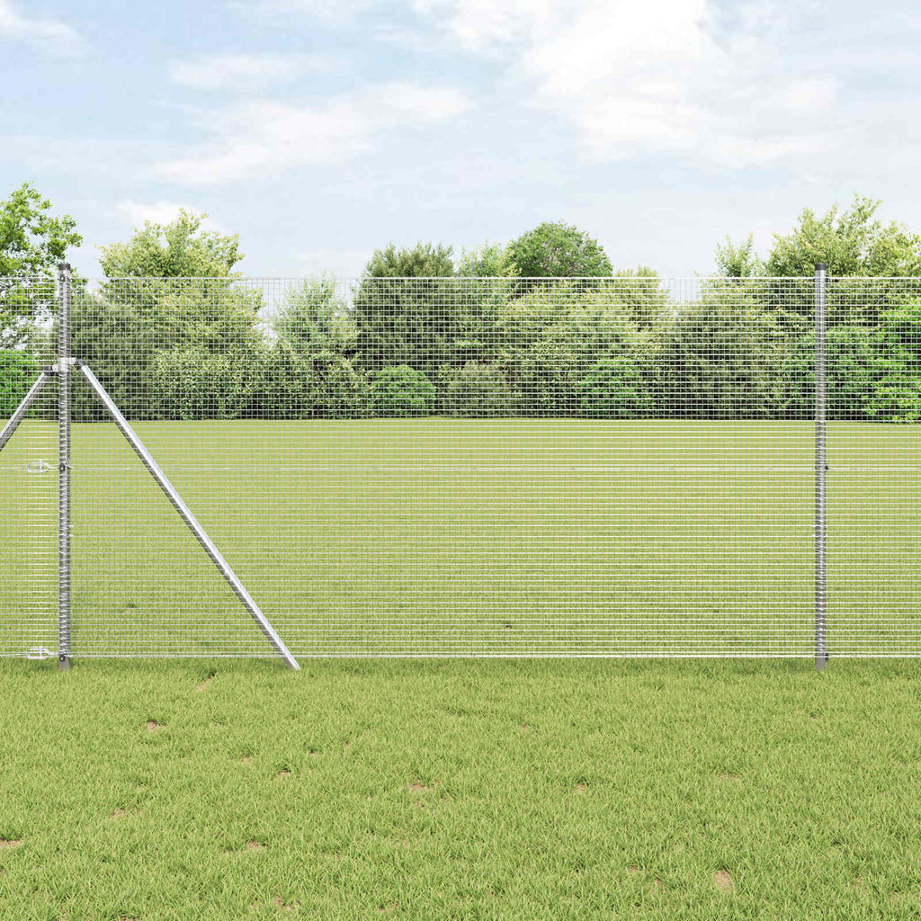 Vidaxl gelaste draadhek zilver 1.2 x 25 m