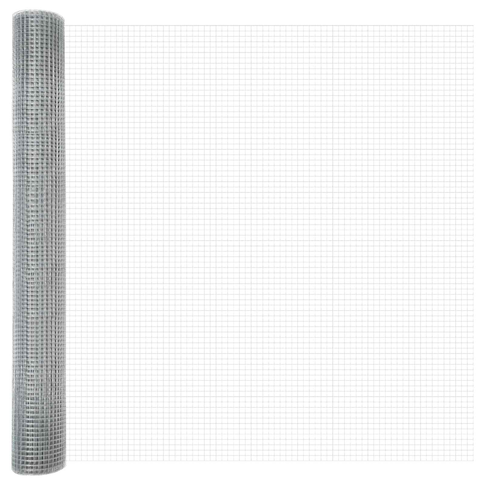 Vidaxl gelaste draadhek zilver 1.2 x 25 m