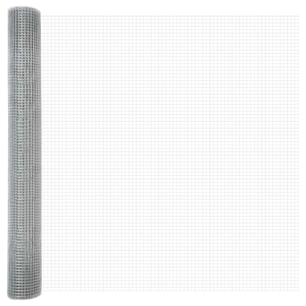 Vidaxl gelaste draadhek zilver 1.4 x 25 m