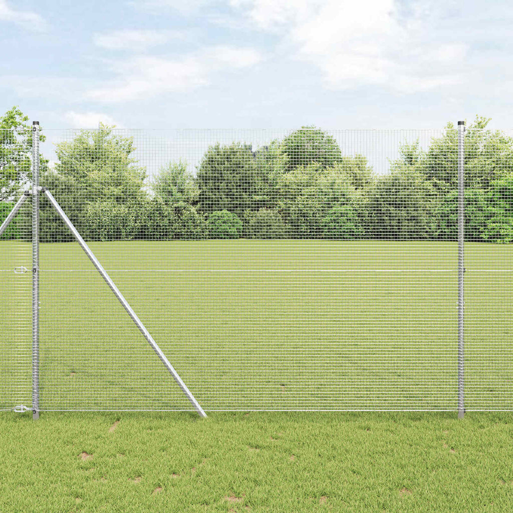 Vidaxl gelaste draadhek zilver 1.6 x 25 m