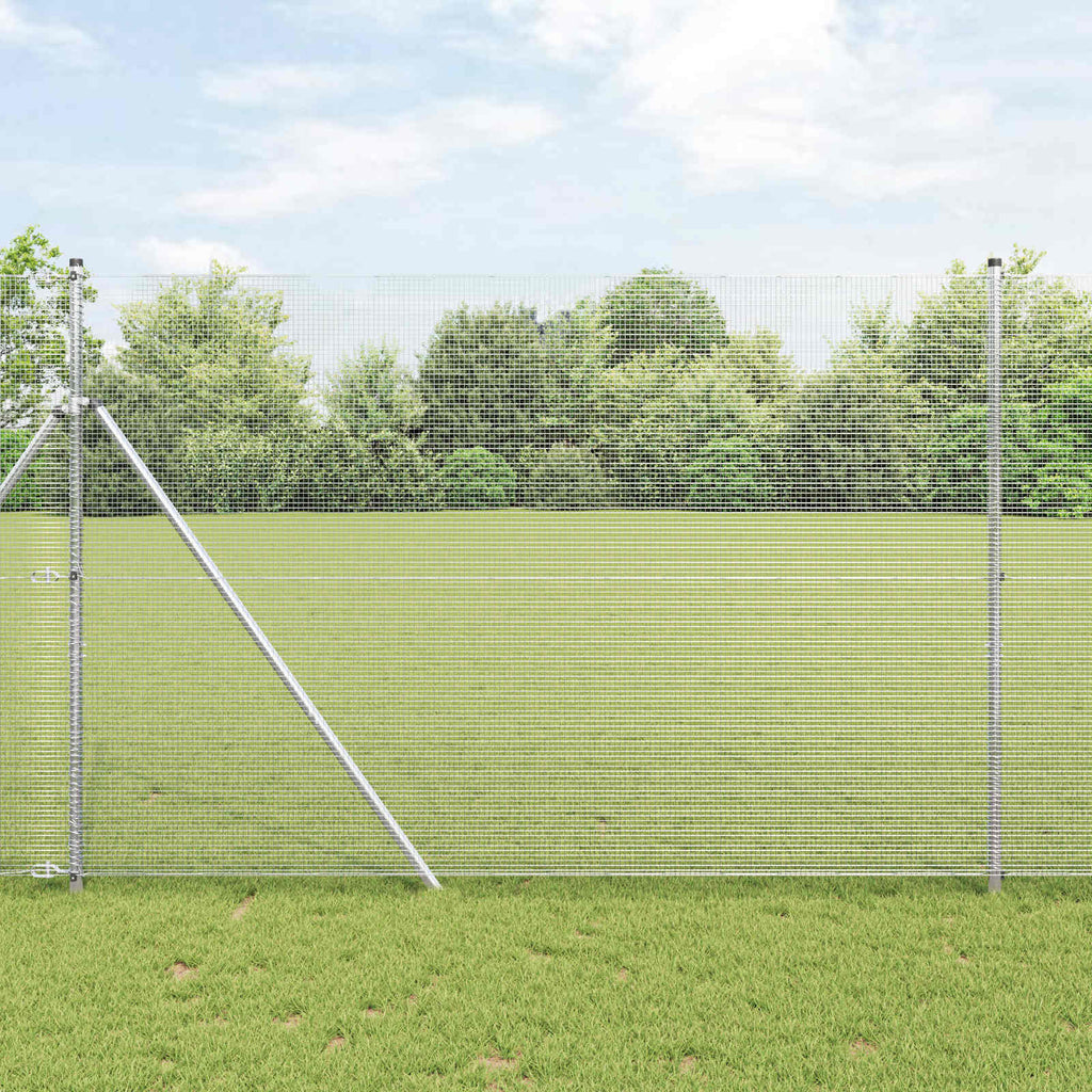Vidaxl gelaste draadhek zilver 1.5 x 50 m