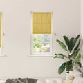 Vidaxl rolgordijn met gordijnen geel 60 x 220 cm bamboe