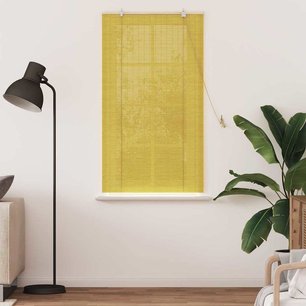 Vidaxl rolgordijn geel 90 x 160 cm bamboe