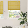 Vidaxl rolgordijn met gordijnen geel 100 x 220 cm bamboe