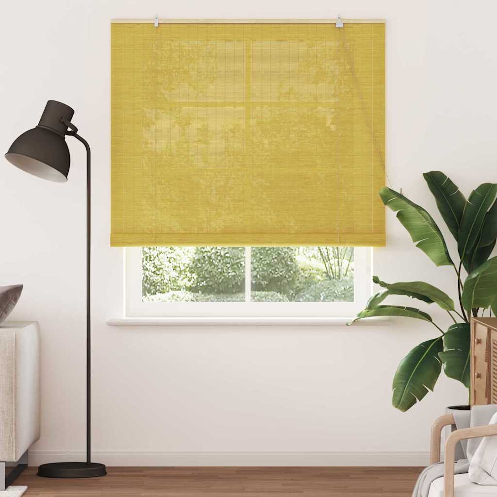 Vidaxl rolgordijn geel 150 x 220 cm bamboe