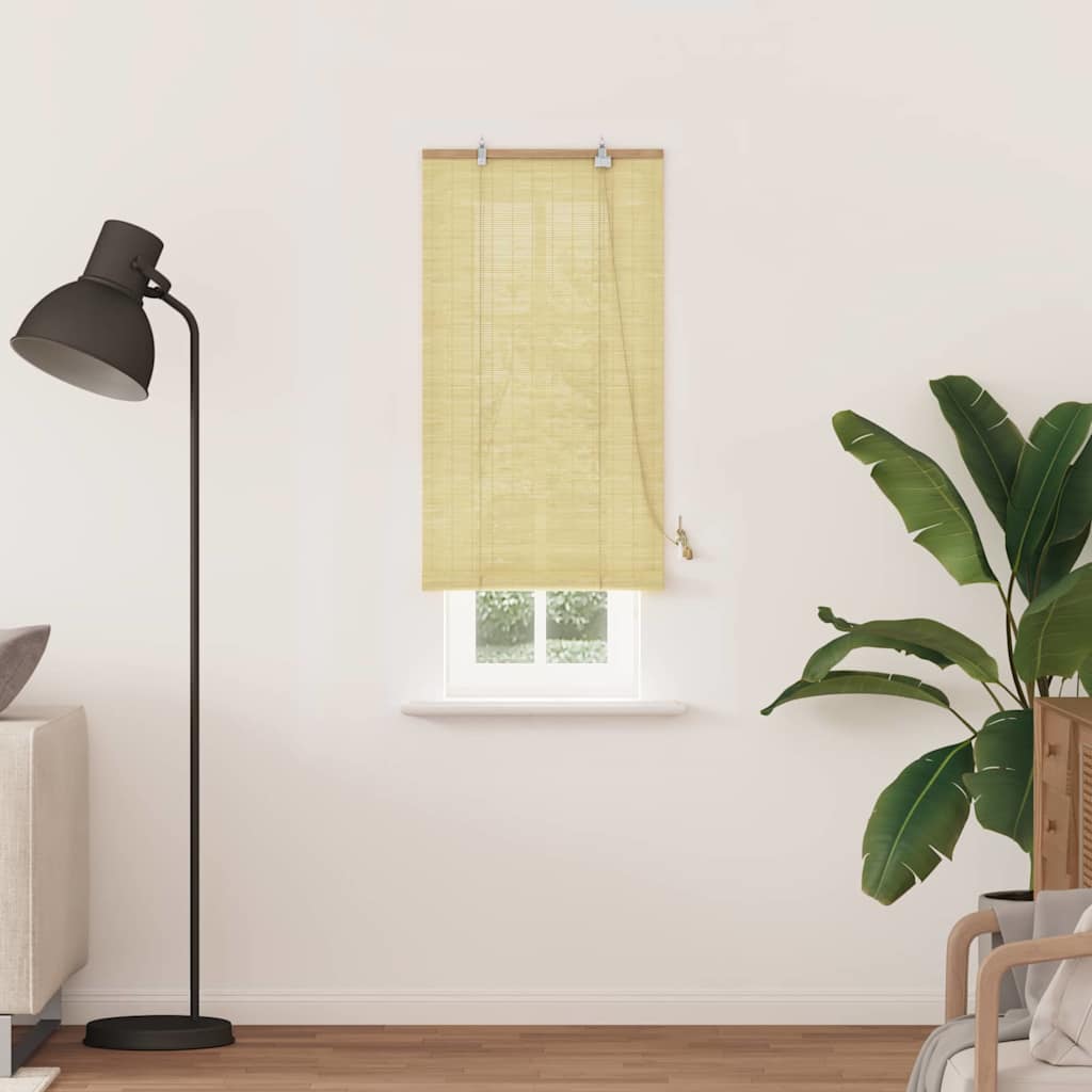 Vidaxl rolgordijn met gordijnen natuur 60 x 220 cm bamboe