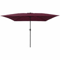 Vidaxl tuinparasol bordeaux rood 295 x 295 x 245 cm polyester en staal