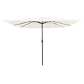 Vidaxl tuinparasol zand 295 x 295 x 245 cm polyester en staal