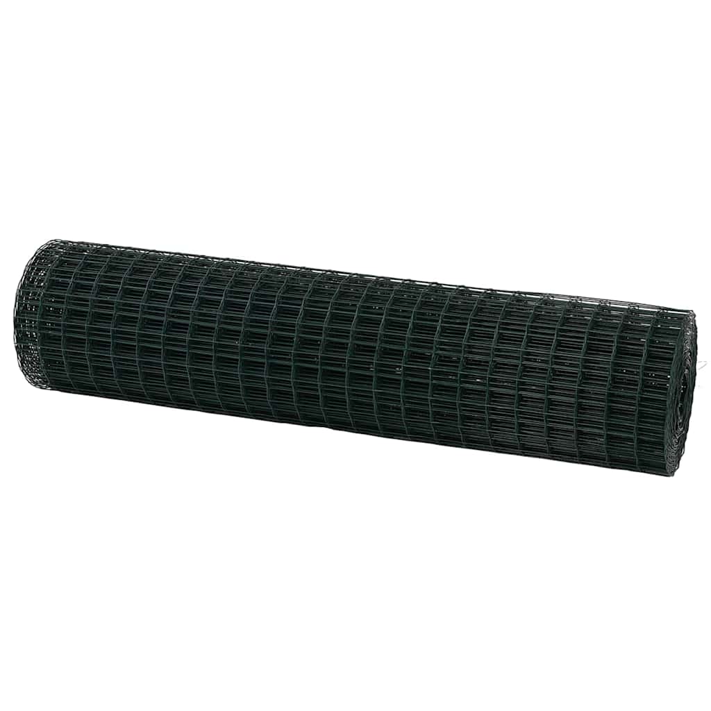 Vidaxl euro hek groen 1,4 x 10 m pvc-gecoat ijzer