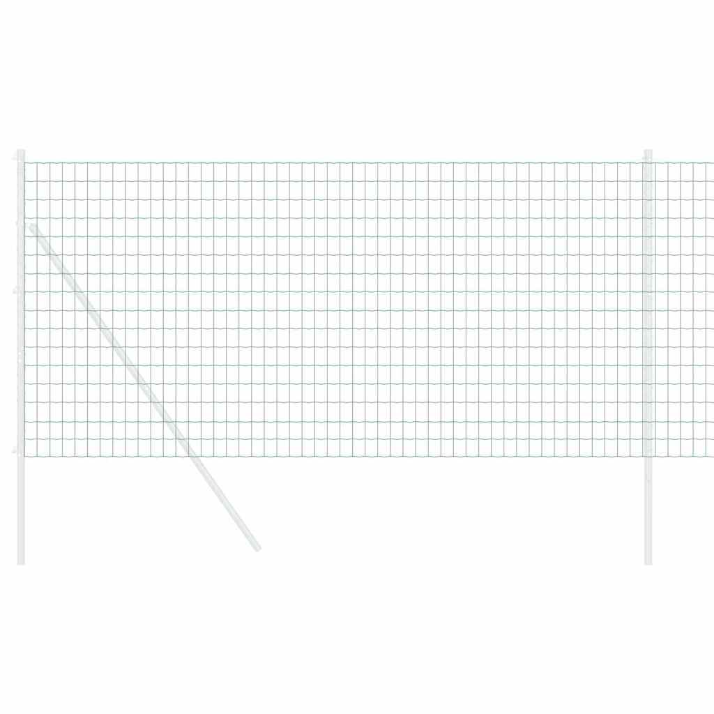 Vidaxl euro hek groen 1,4 x 10 m pvc-gecoat ijzer