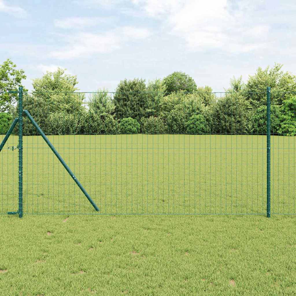 Vidaxl euro hek groen 1,2 x 10 m pvc-gecoat ijzer