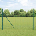 Vidaxl euro hek 1,5 x 10 m pvc-gecoat ijzer groen