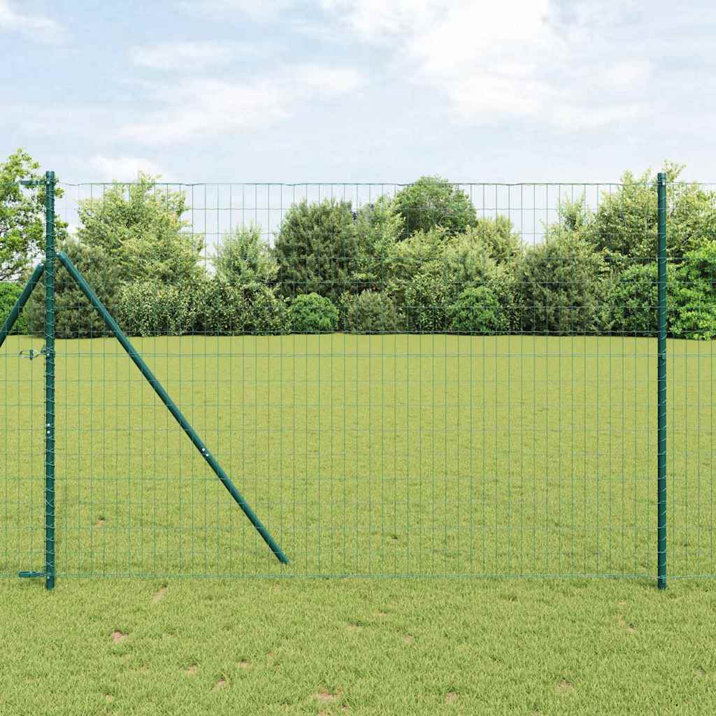 Vidaxl euro hek groen 1,6 x 10 m pvc-gecoat ijzer