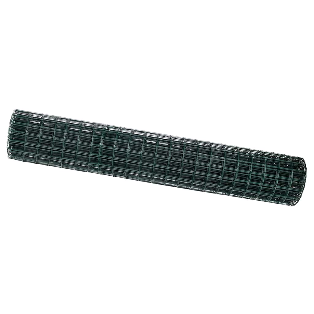 Vidaxl euro hek groen 1,6 x 10 m pvc-gecoat ijzer