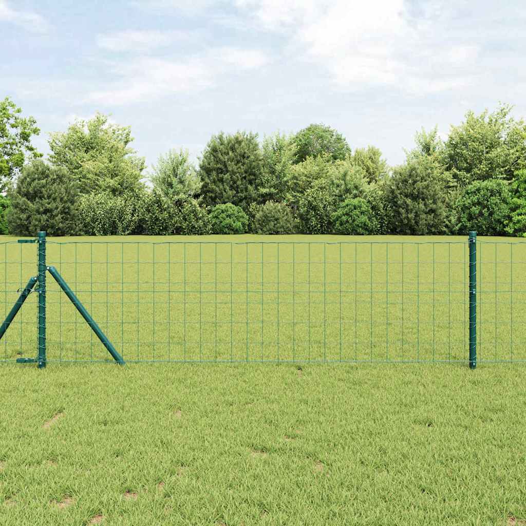 Vidaxl euro hek groen 0,6 x 10 m pvc-gecoat ijzer