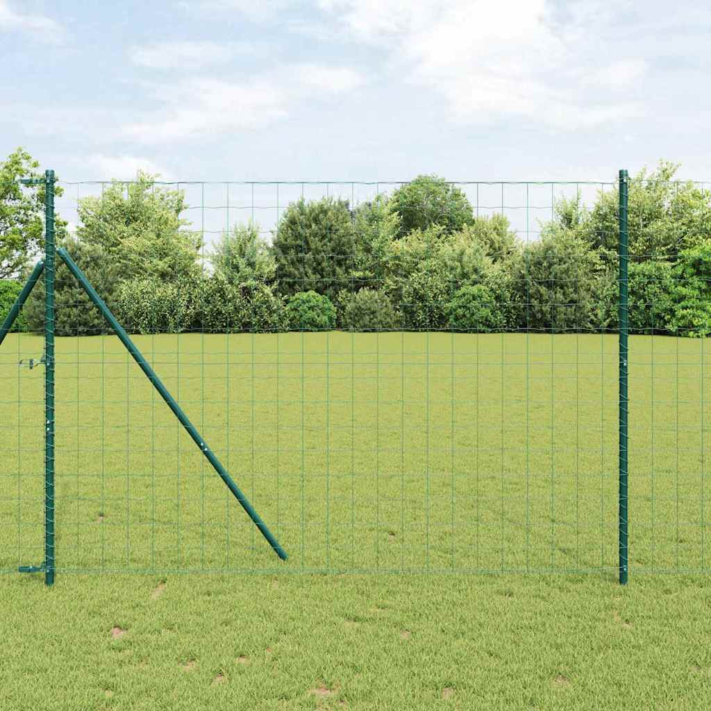 Vidaxl euro hek 1,6 x 10m pvc-gecoat ijzer groen
