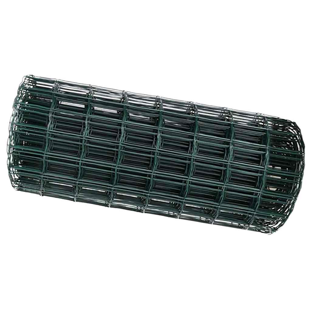 Vidaxl euro hek groen 0,8 x 25 m pvc-gecoat ijzer