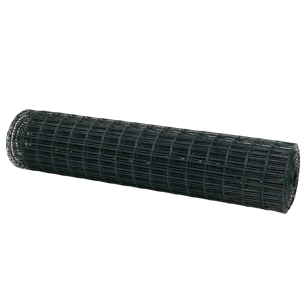 Vidaxl euro hek groen 1,2 x 25 m pvc-gecoat ijzer