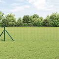 Vidaxl euro hek 0,4 x 10 m pvc-gecoat ijzer groen