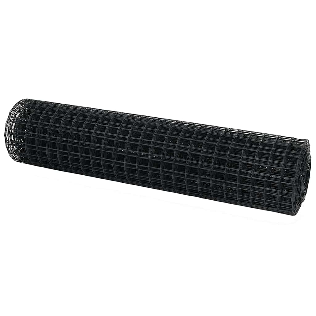 Vidaxl euro hek grijs 1 x 10 m pvc-gecoat ijzer