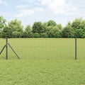 Vidaxl euro hek 0,6 x 10 m pvc-gecoat ijzer grijs