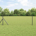 Vidaxl euro hek grijs 0,6 x 10 m pvc-gecoat ijzer
