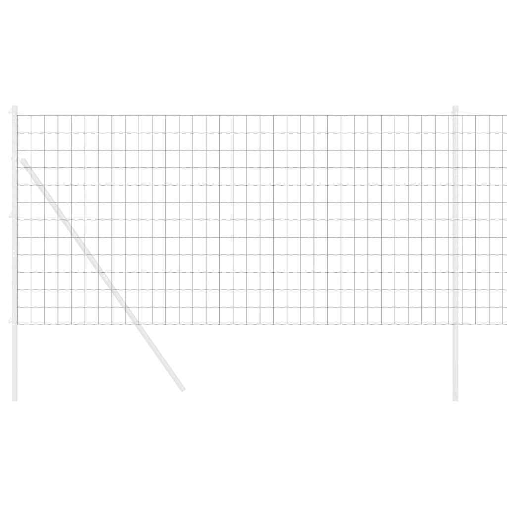 Vidaxl euro hek grijs 1 x 10 m pvc-gecoat ijzer