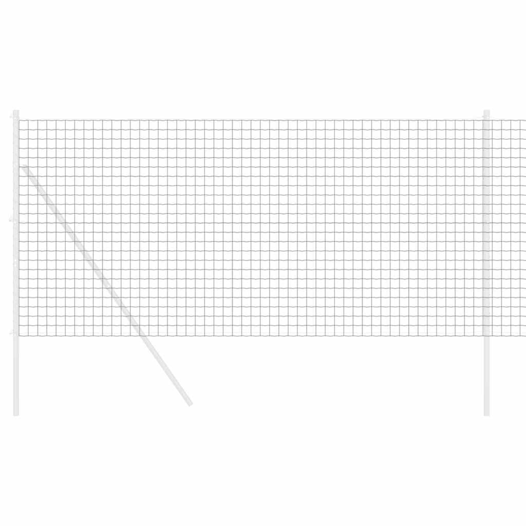 Vidaxl euro hek grijs 1,2 x 25 m pvc-gecoat ijzer