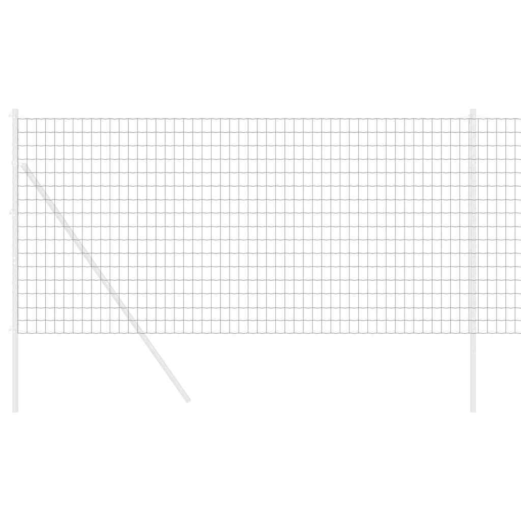 Vidaxl euro hek grijs 1,2 x 25 m pvc-gecoat ijzer