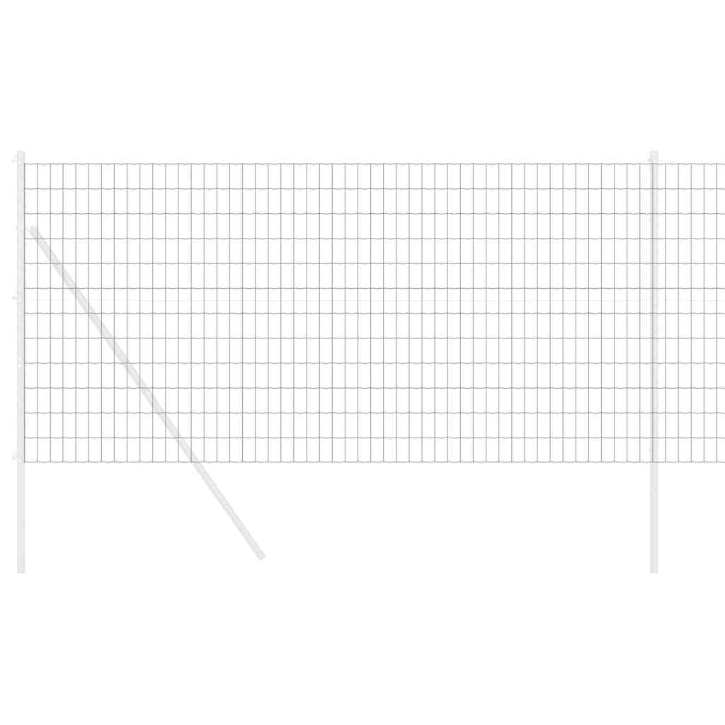 Vidaxl euro hek grijs 1,2 x 25 m pvc-gecoat ijzer