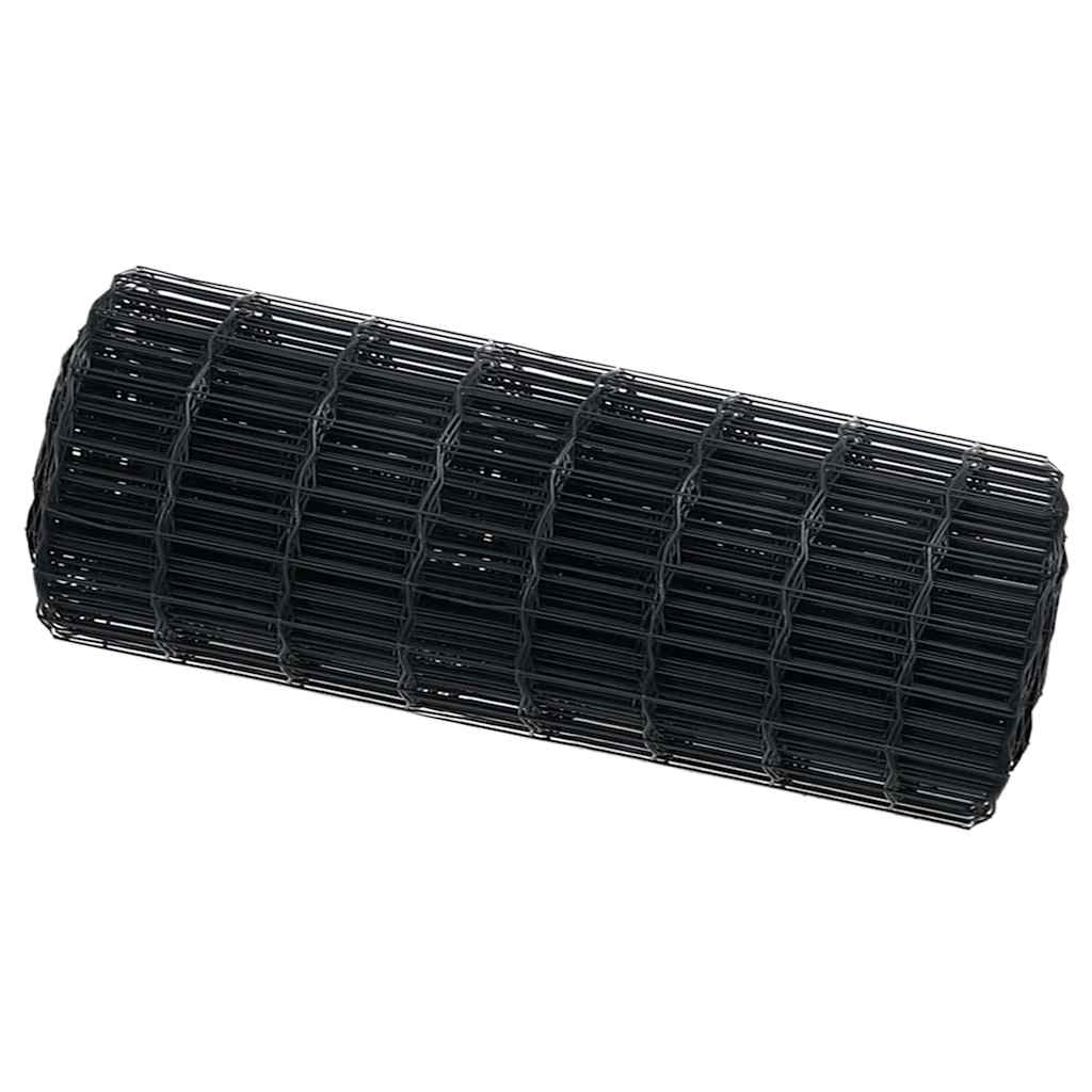 Vidaxl euro hek grijs 0,6 x 25 m pvc-gecoat ijzer