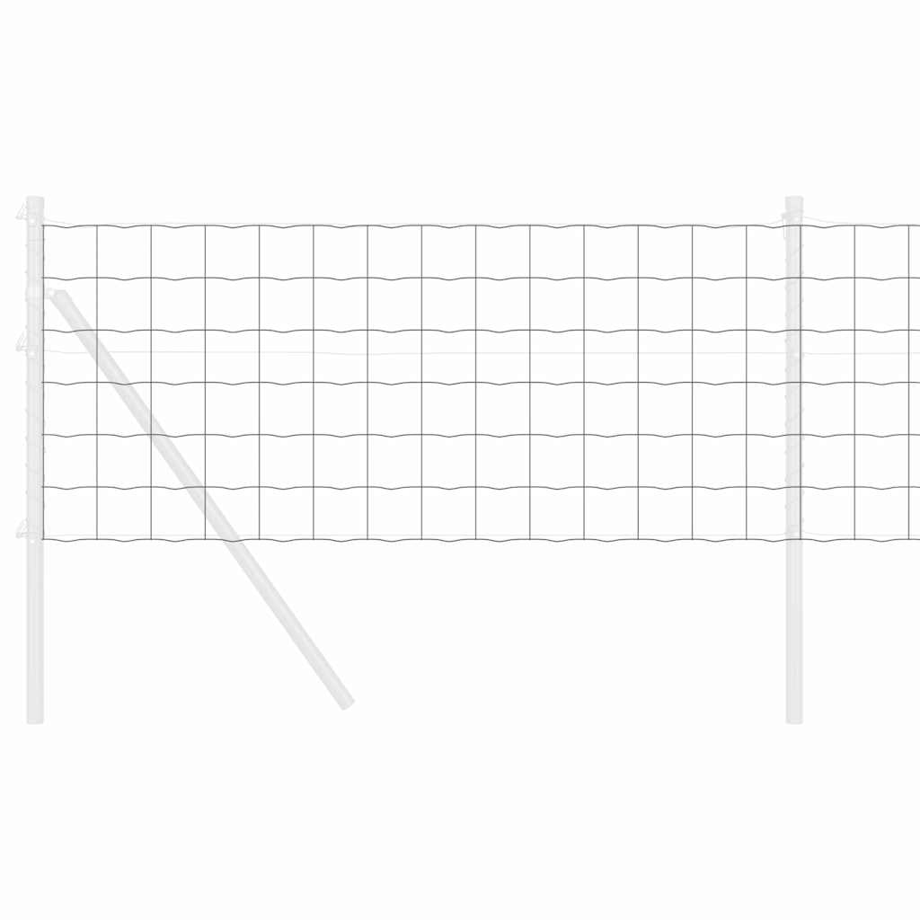 Vidaxl euro hek grijs 0,4 x 25 m pvc-gecoat ijzer