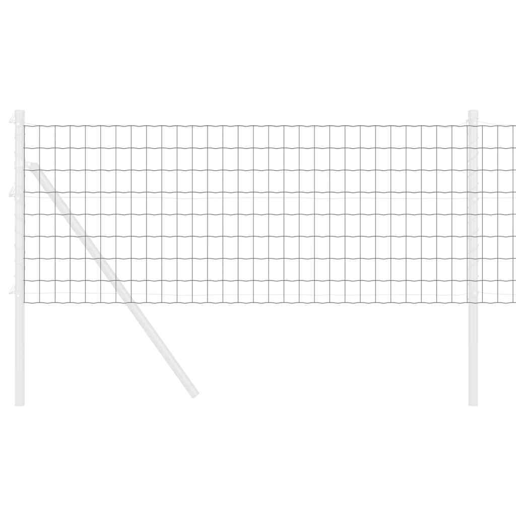 Vidaxl euro hek grijs 0,6 x 50 m pvc-gecoat ijzer