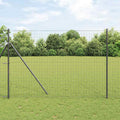 Vidaxl euro hek zwart 1,6 x 10 m pvc-gecoat ijzer