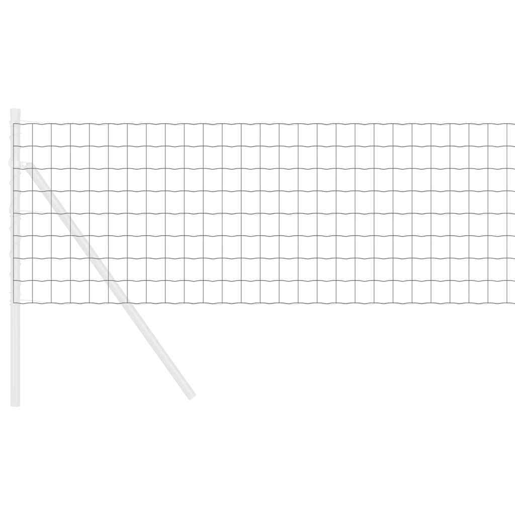 Vidaxl euro hek grijs 0,4 x 50 m pvc-gecoat ijzer