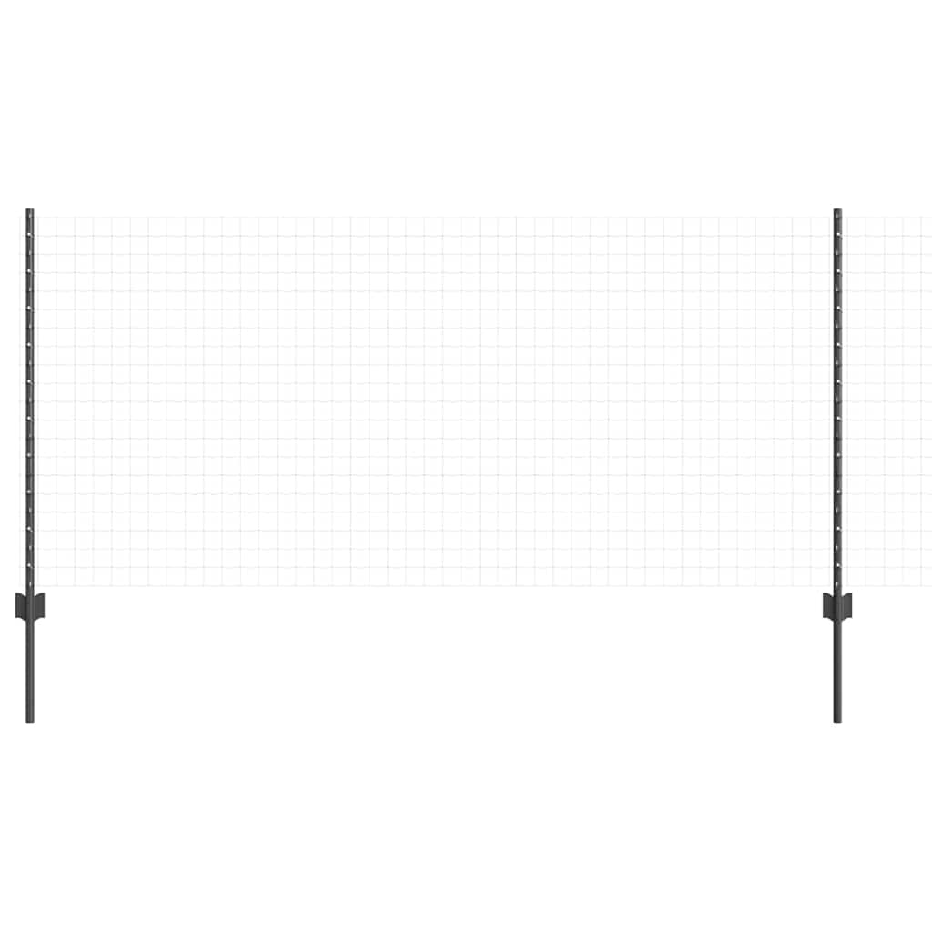 Vidaxl afrasteringspaal 22 pcs grijs 140 cm staal