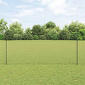 Vidaxl afrasteringspaal 22 pcs grijs 180 cm staal