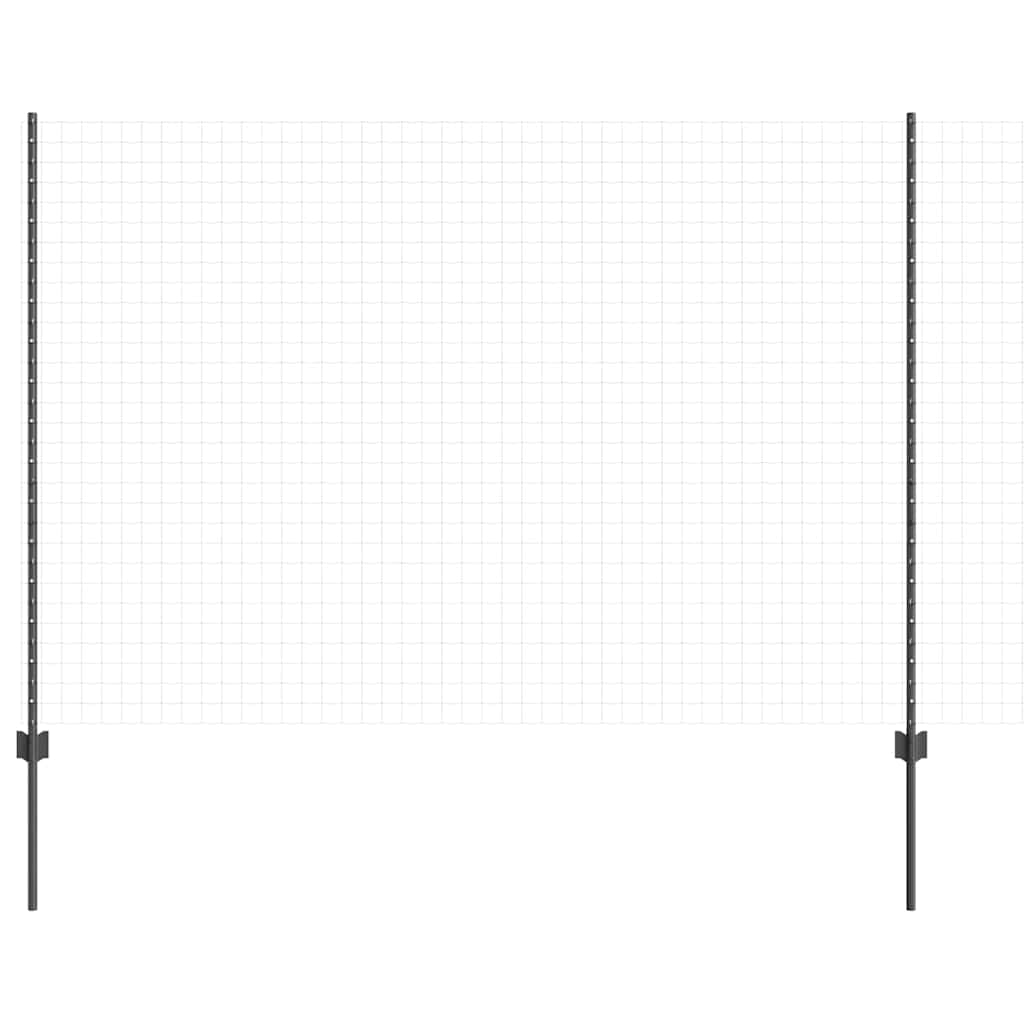 Vidaxl afrasteringspaal 22 pcs grijs 200 cm staal